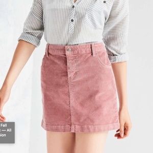 Urban Outfitters/BDG Corduroy Pink Mini Skirt